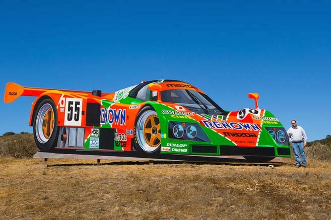 Huyen thoai xe dua Mazda 787B “len hinh” cao 7m